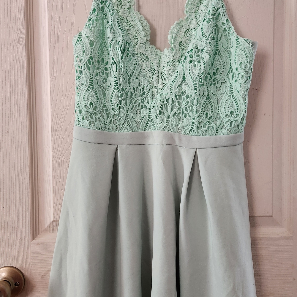 Annabelle Mint Lace Formal Kids Dress
